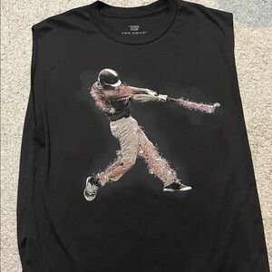 3/$15 - Tek Gear Kids Black Baseball Graphic Tank Top, sz YL